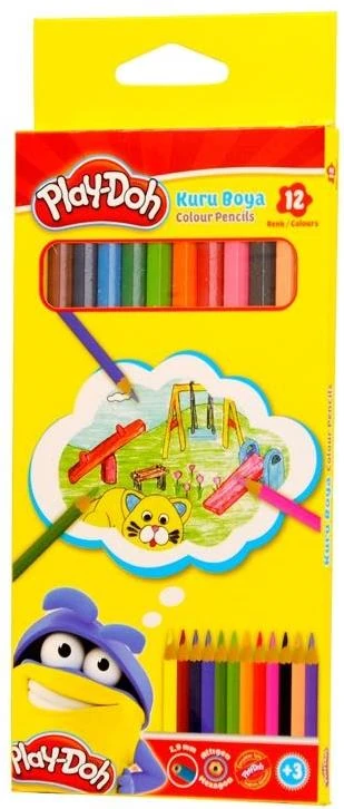 Play-Doh Kuru Boya 12 Renk Tam Boy Play-Ku001