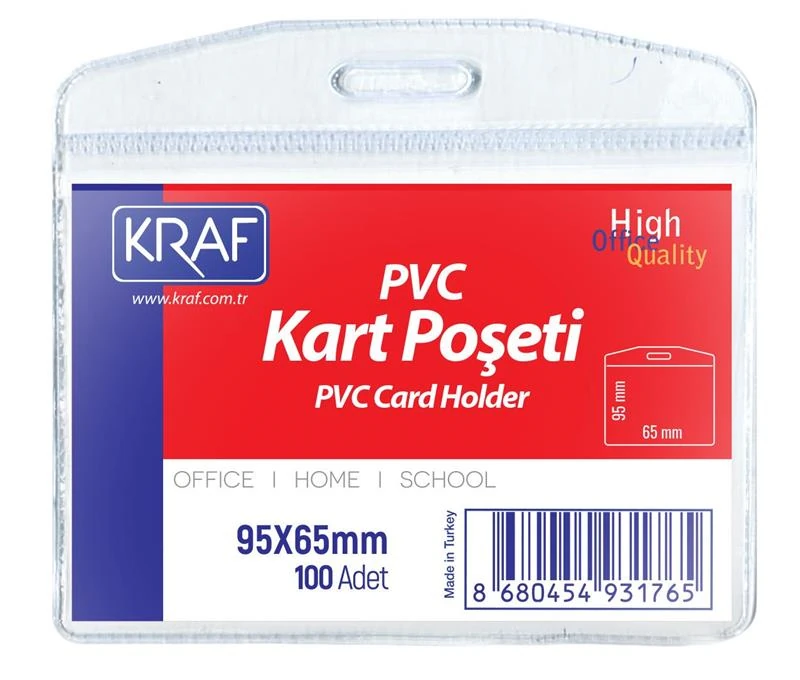 Kraf Kart Poşeti Pvc 95X65 Mm Yatay