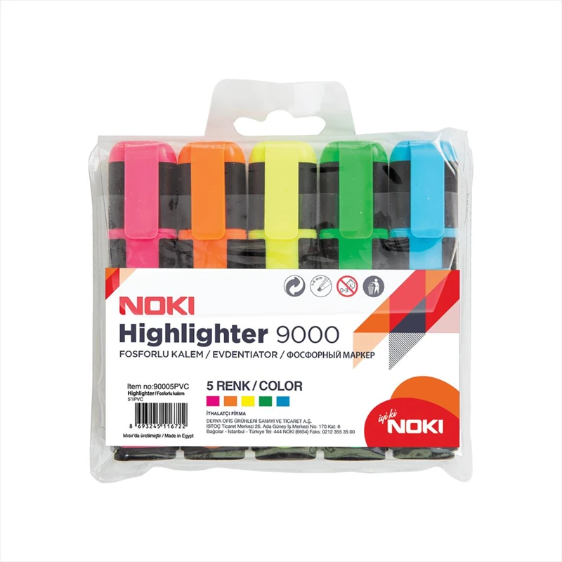 NOKI FOSFORLU KALEM 5 LI 9000 5 LI PAKET *.NOKI-23