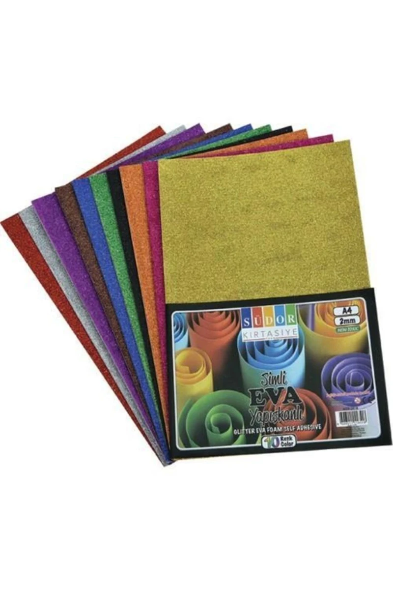 Südor Sk18 Eva A/4 2Mm 10 Renk Simli Yapışkanlı