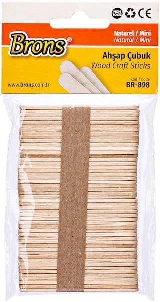 Brons Br-898 Ahşap Çubuk Naturel Mini