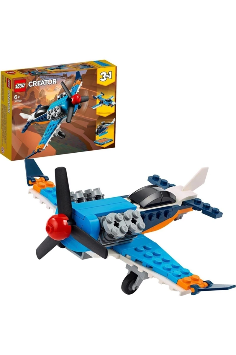 Adore Lego Lmc31099 Lego Creator Pervaneli Uçak 31099 - Uçak Seven Çocuklar İçin Oyuncak Yapım Seti (128 Parça) *4