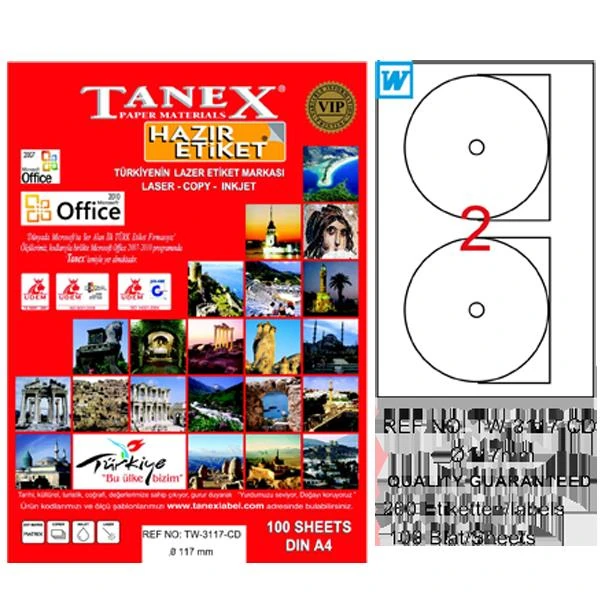 Tanex Tw-3117 Lazer Etiket 117Mm
