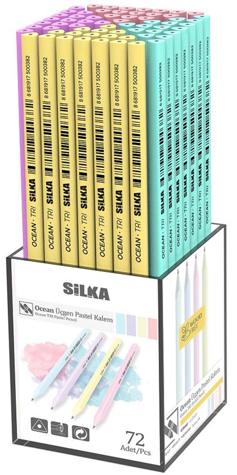 Silka Kurşun Kalem Ocean Pastel Üçgen Adet Kl1.Tsp-72