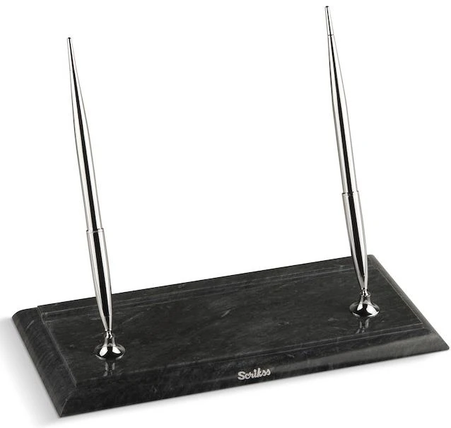 Scrıkss Masa Takımı Silver Krom Siyah Mermerli