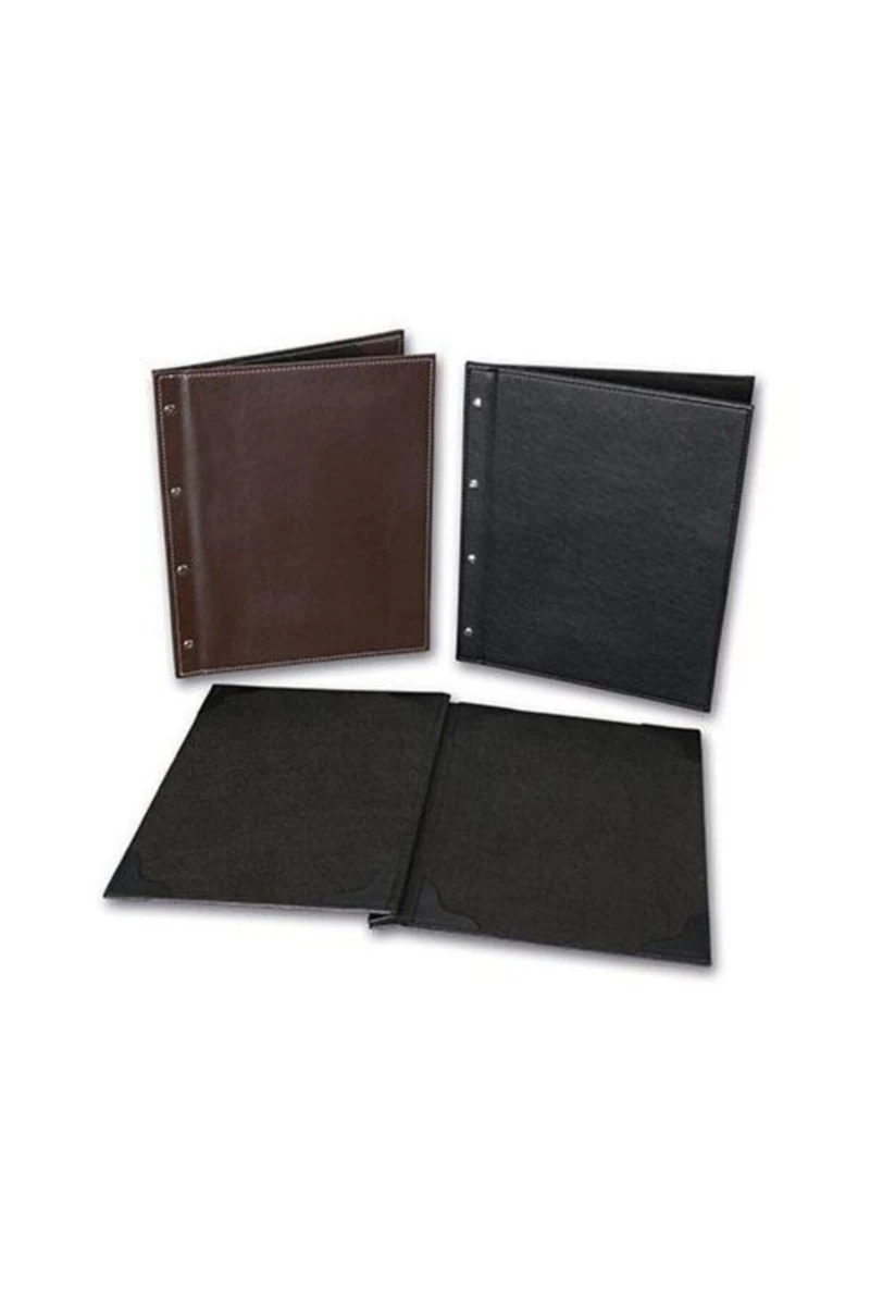 2K Menü Kabı 26X32 Suni Deri Vidalı Siyah 4051S