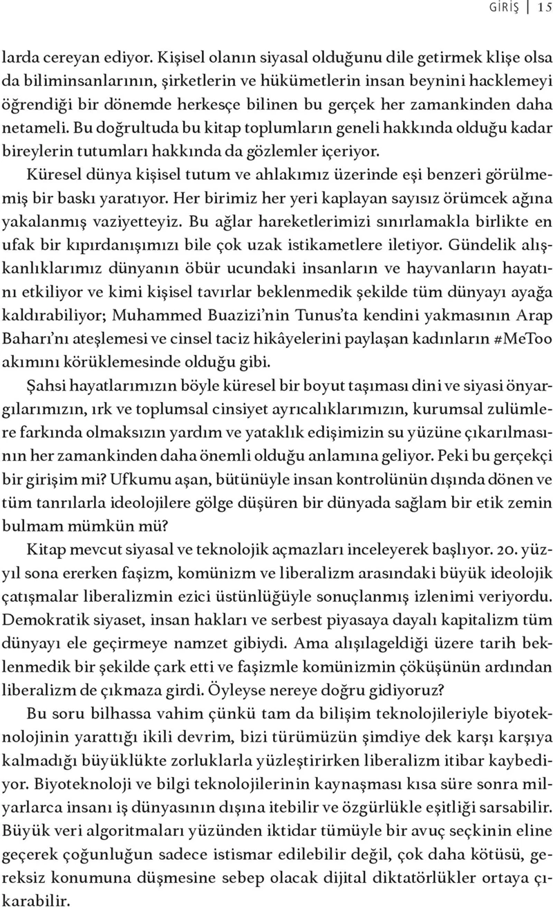 21. Yüzyıl İçin 21 Ders - Yuval Noah Harari