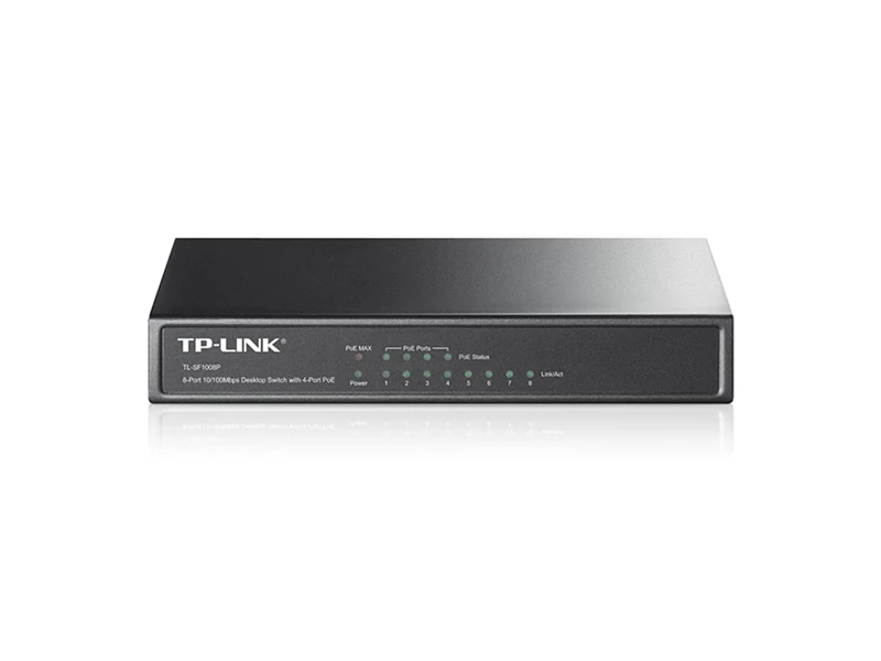 Tp-Link TL-SF1008P 8 Port 4 Port Poe+ 10-100 Mbps Switch Çelik Kasa
