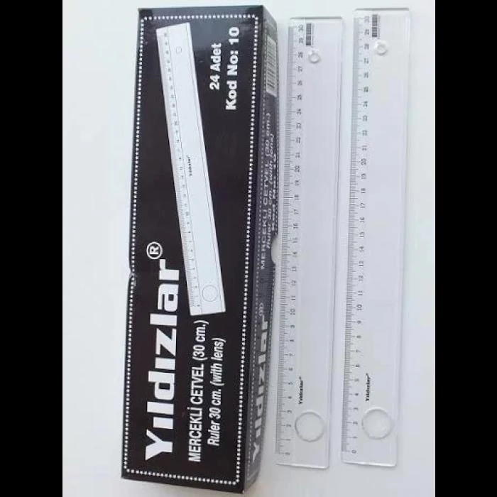 Yıldızlar 010 Mercekli Cetvel 30Cm *24