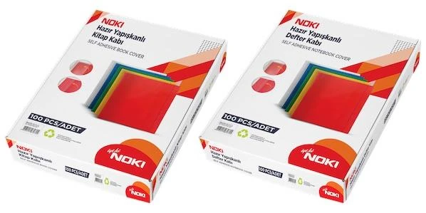 Noki Hazır Defter Kabı Yapışkanlı A4 10 Lu Şeffaf 60160-10