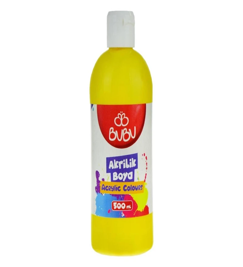 Bu-Bu Akrilik Boya 500 Gr. Sarı Akr023