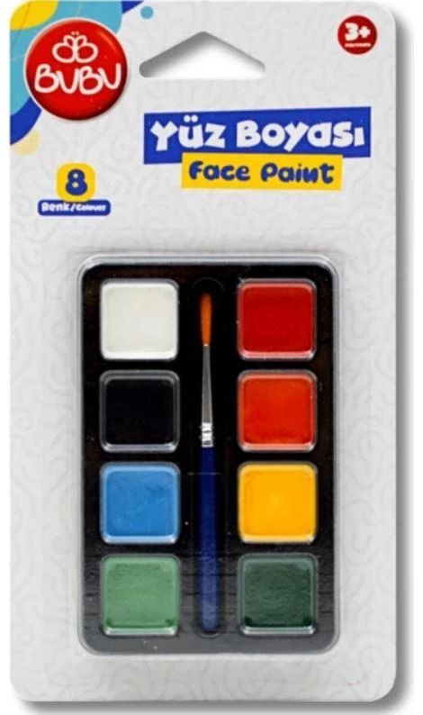 Bu-Bu Yüz Boyası 8 Renk (Tablet) Bubu-Yuz002