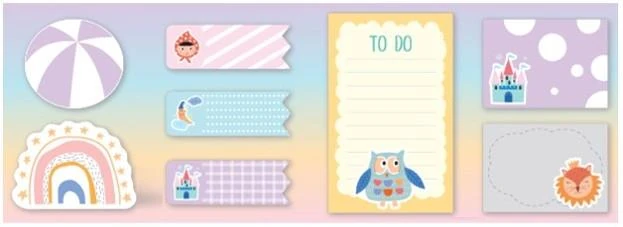 Kraf Yapışkanlı Not Kağıdı Seti Desenli 2215