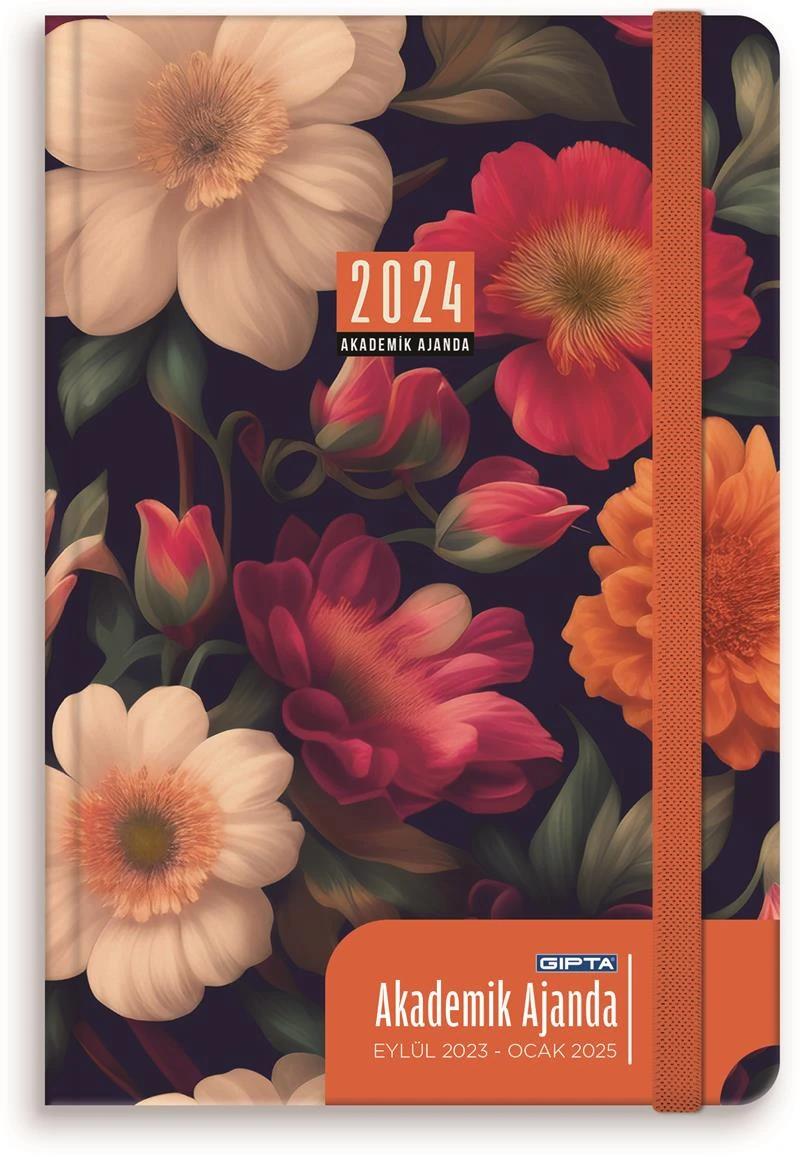 Gıpta Ajanda Akademik 17X24 Haftalık Sert Kapak Lastikli 160-Psk