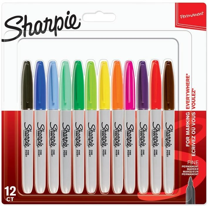 Sharpie 2065404 Fine Permanent Markör 12Li Krş.Bls