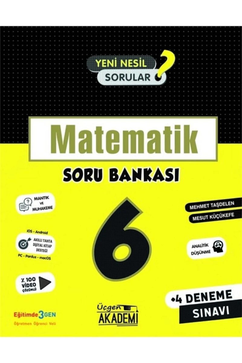 Üçgen Akademi 6. Sınıf Yeni Nesil Matematik Soru Bankası