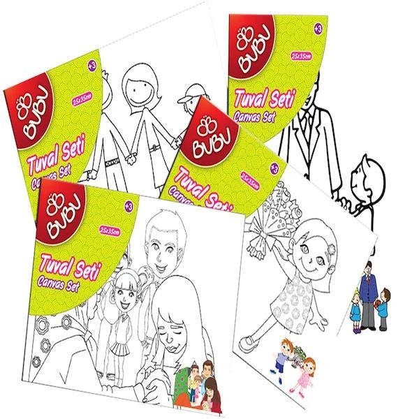 Bu-Bu Tuval 25X35 Desenlı Boyasız Bubu-Tu0001