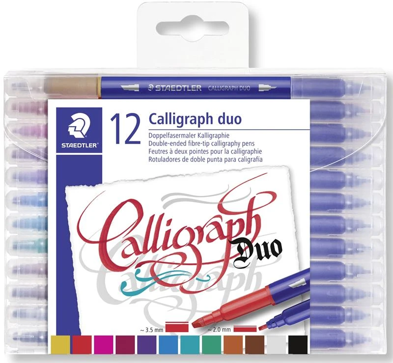 Staedtler 3005 Tb12 Callıgraph Duo Çift Taraflı Kaligrafi Kalemi 3.5-2.0Mm 12Li