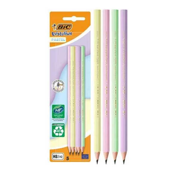 Bic Evolutıon Pastel Kurşun Kalem 5’Li Blister 518980