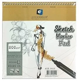 Alex Alx-0410 20X20 200Gr. 40 Lı Spr Sketch-Marker Pad