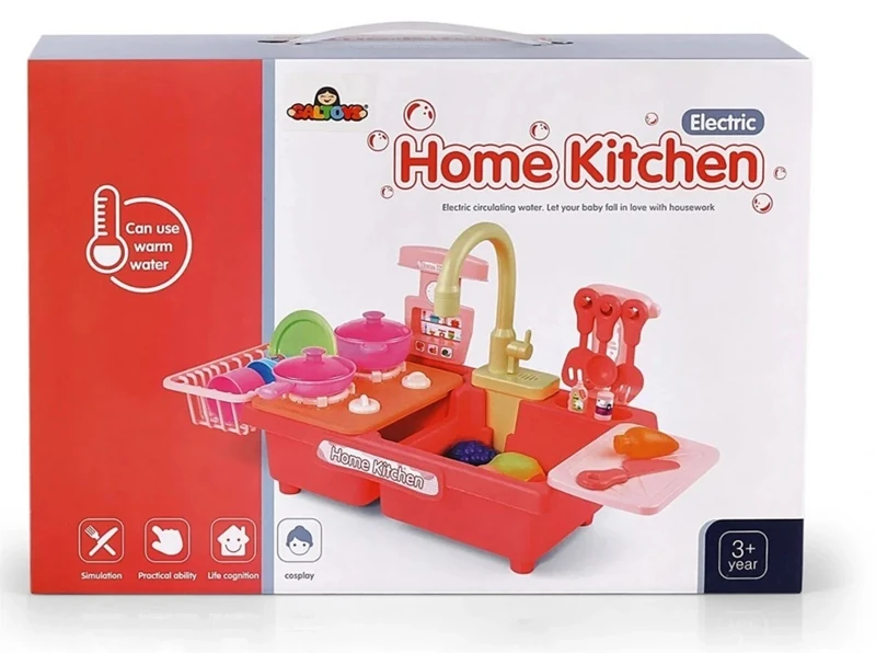 Pilli Mutfak Takımı Kırmızı