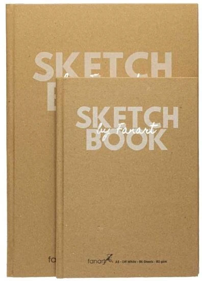 Fanart Lv-F-8692.A5 Academy Sketch Book A5 Siyah 80Gr Sert Kapaklı 96Yp