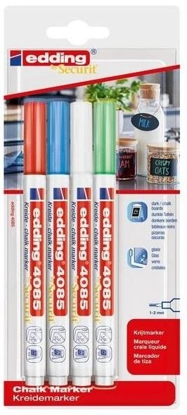 Edding E-4085 Cam Kalemi 4Lü Blister Pastel