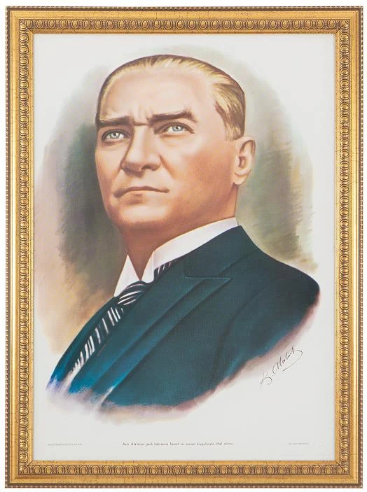 İnter Int-030 Atatürk Potresi 50*70 Varaklı Çerçeve