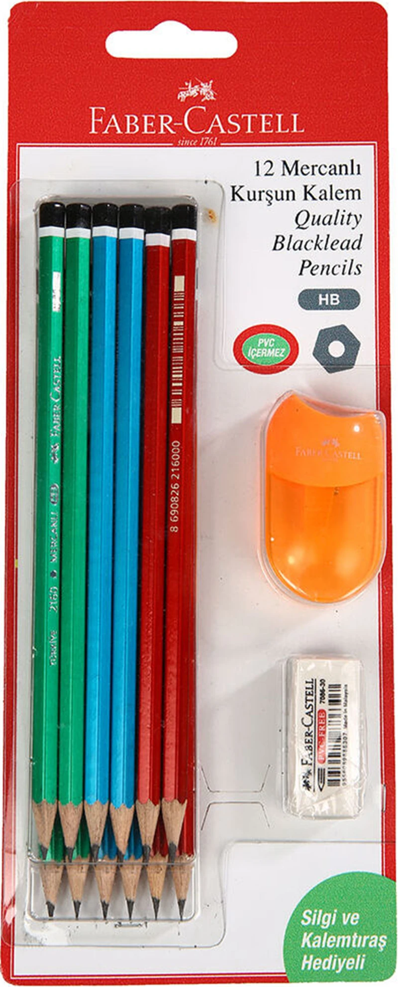 Faber-Castell 12'Li Mercanlı Kurşun Kalem Seti