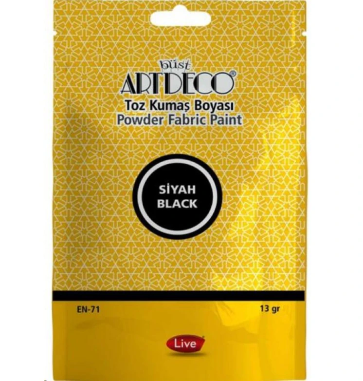 Artdeco 13 Gr Toz Kumaş Boyası Siyah 010t-1118