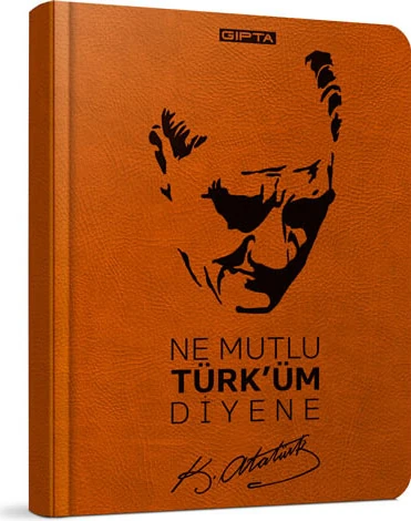 Gıpta Atatürk 13x21 Sert Kapak İp Dikişli Defter Çizgili 120 Yp 2599