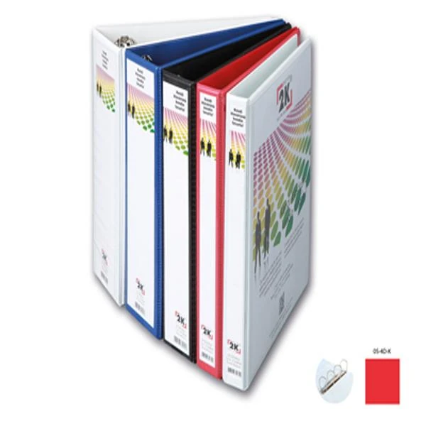 2K Klasör Tanıtım Cepli 5Cm 4 Halka Beyaz 05-4D-B