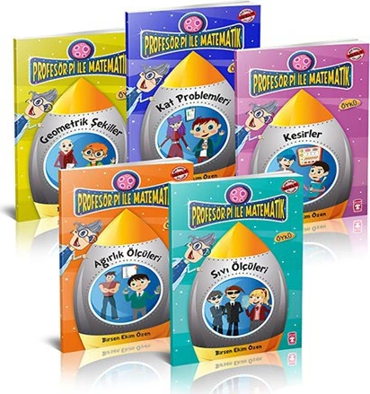 Profesör Pi İle Matematik Dizisi -2 (5 Kitap) - Birsen Ekim - Birsen Ekim Özen
