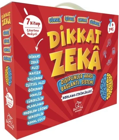Dikkat Zeka 1. Sınıf Seti 7 Yaş (7 Kitap) - Mehmet Türkdoğan