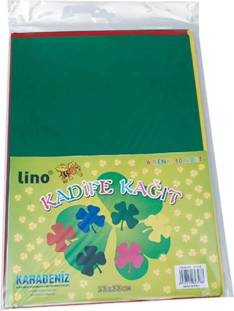 Lino 2717J Kadife Kağıt 6 Renk 10Lu 23*33Cm *60