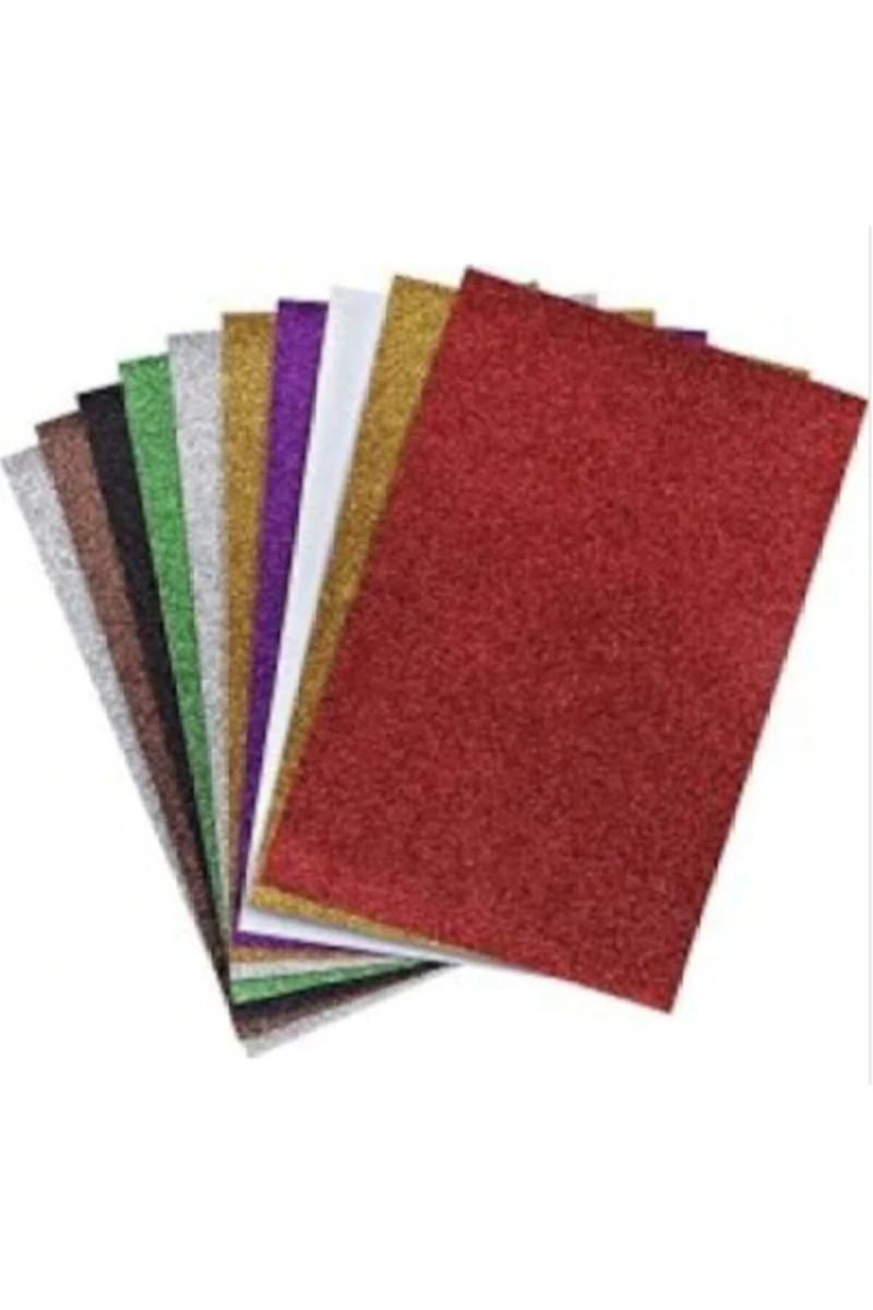 Kraf A4 Kids Karışık Renk Simli Karton 10'lu