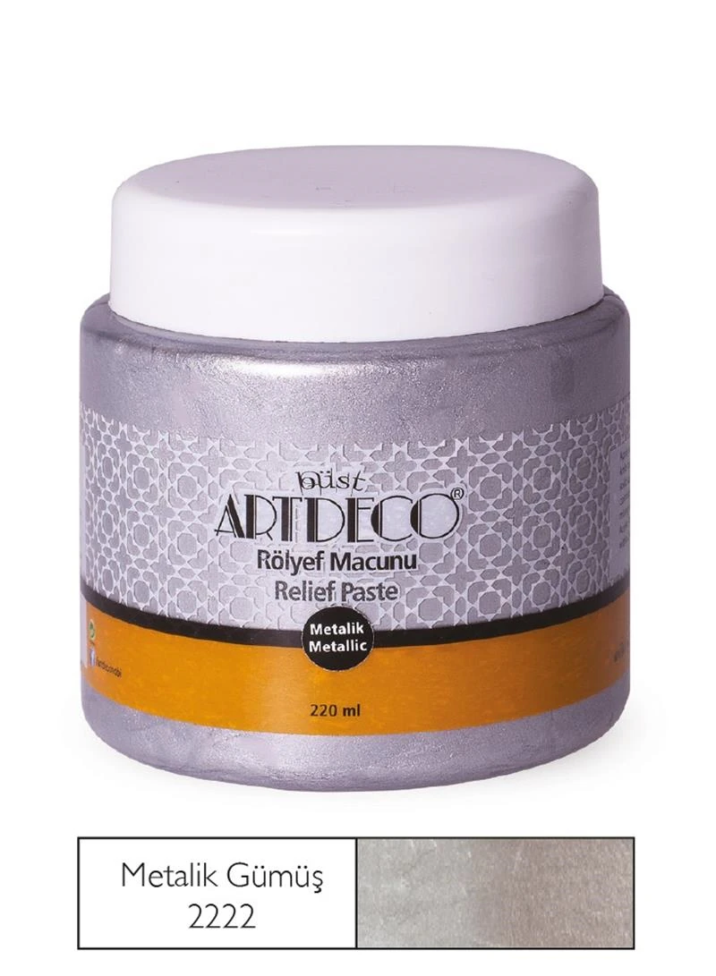 Artdeco Y-054N-2222 220Ml Met.Rölyef Macunu Gümüş