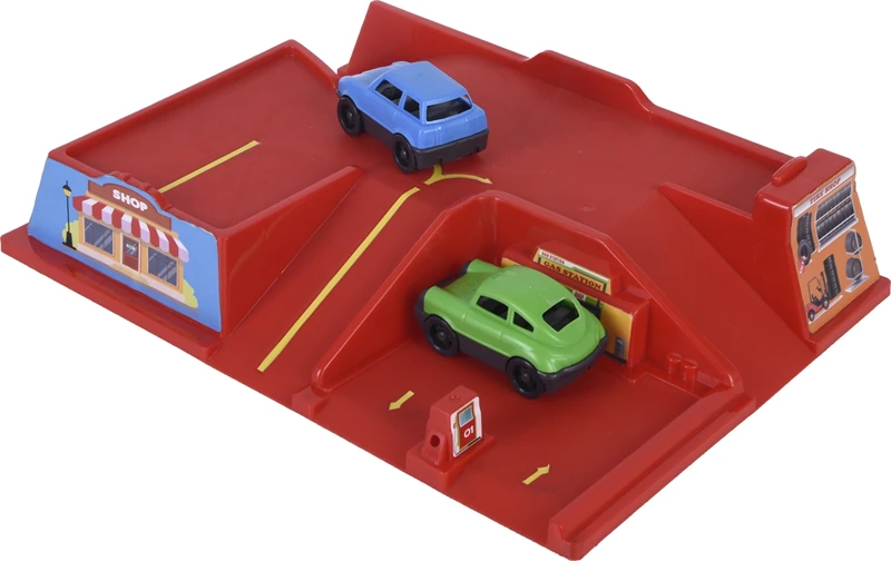 Zuzu Toys Kutulu Otopark Seti 3+ Yaş Kırmızı