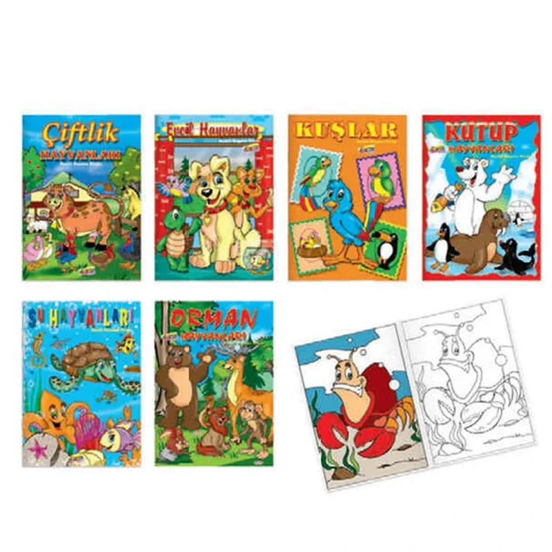 Keskin Xy-Pre-Pc9301Hu Boyama Kitabı 24*31 12 Yp.Tel Dikişli Stickerli-Luca Ruhatara