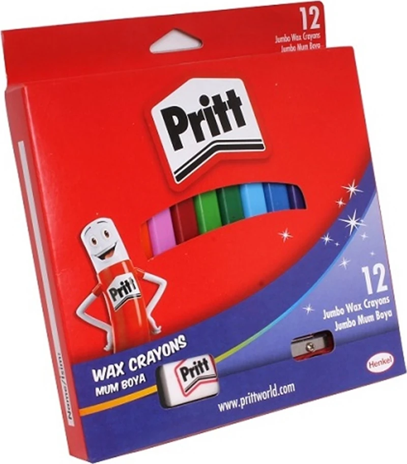 Prıtt Mum Boya Silinebilir Jumbo 12 Renk 1655739