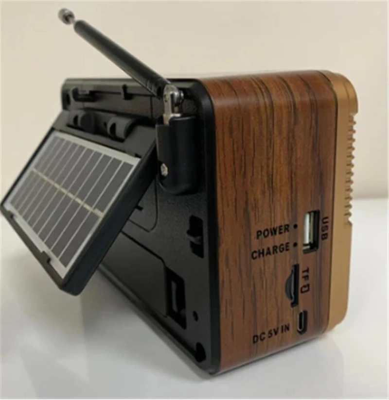 Everton Rt-671 Bluetooth Fm-Usb-Tf-Aux Şarjlı Solar Nostaljik Radyo Güneş Panelli