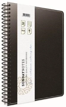 Gıpta Sunday Notes Defter Çizgili Spiralli Deri Kapak 140 Yaprak 17X24 Cm