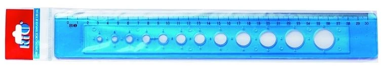 Rio 802 Daire Şablonlu Cetvel (1-20)