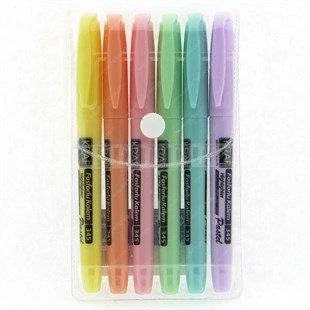 KRAF FOSFORLU KALEM 345 KALEM TIPI PASTEL 6 LI PAKET *.KRAF-23 **