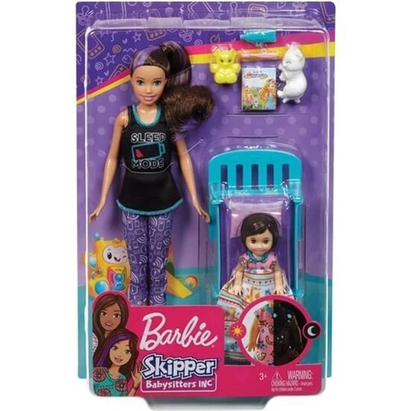 Barbie Bebek Bakıcılığı Oyun Seti Beşikli Fhy97-Ghv88