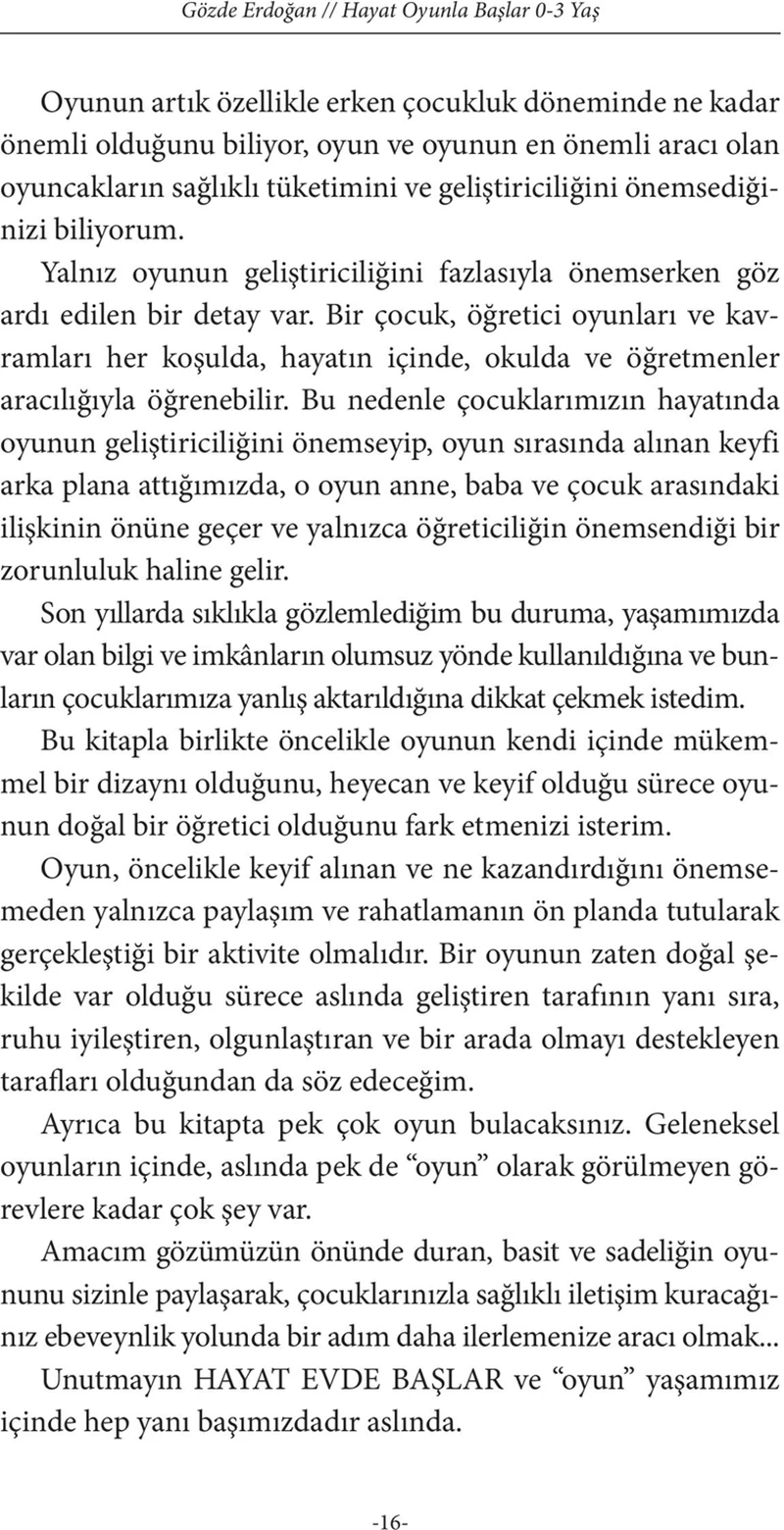 Hayat Oyunla Başlar 0-3 Yaş - Gözde Erdoğan