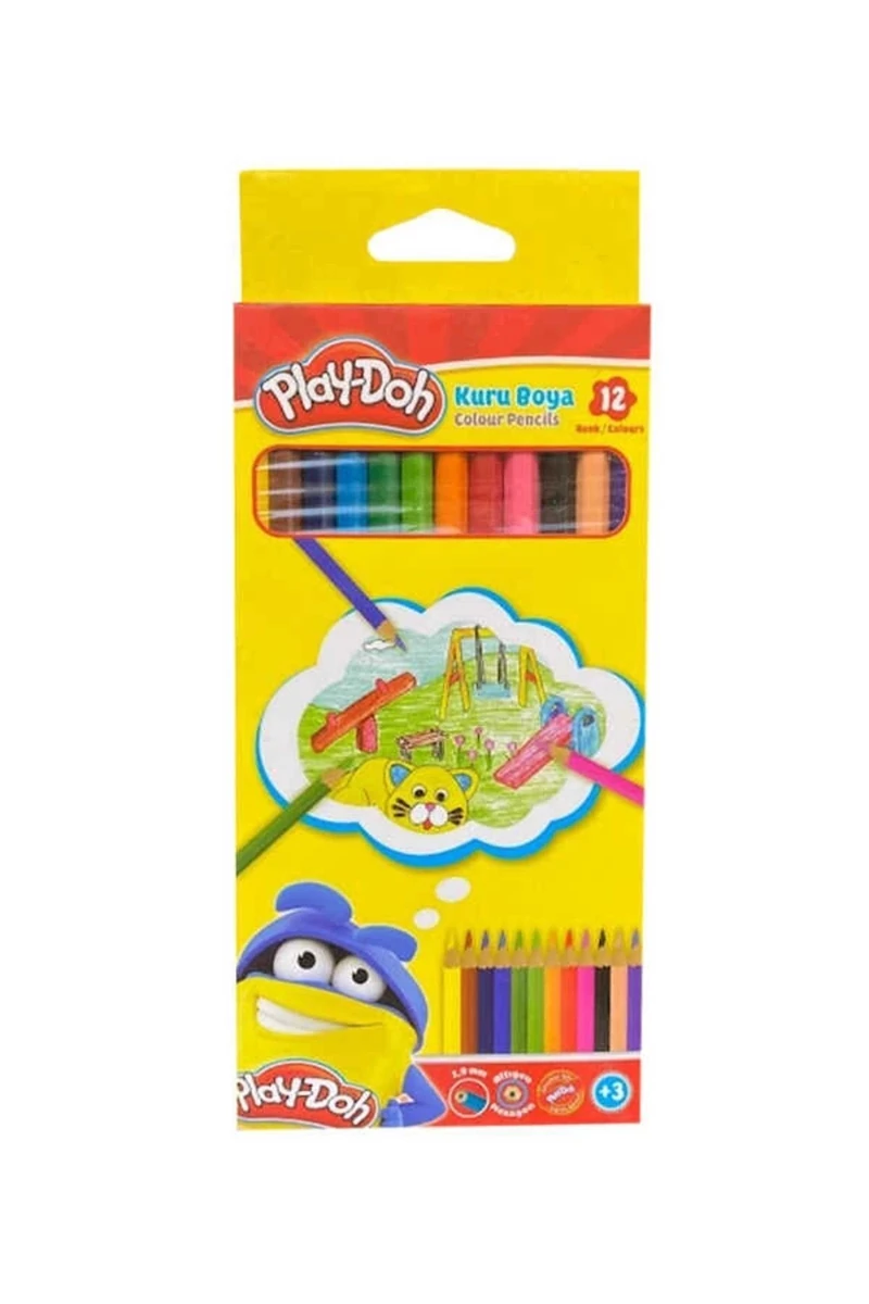 Play-Doh Kuru Boya 12 Renk Tam Boy Play-Ku001