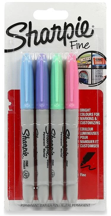 Sharpie 2065402 Fine Permanent Markör Pastel R.4Lü