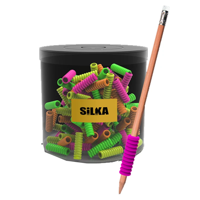 Silka Kalem Tutma Aparatı Simli Spiral 4 Renk 72 Li Art.35S