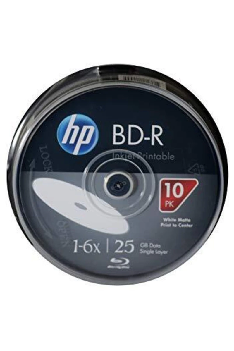 Hp Bd-R Blu-Ray 25Gb 10 Lu Cakebox